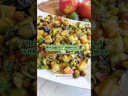 Brussels sprouts salad with apples and chickpeas #glutenfree #vegetarian #thanksgiving #sidedish