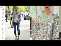 Nadira037 | DIY Sequins Top with lining