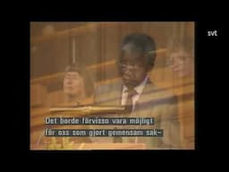 Nelson Mandela in Sweden 1990! (Speech and interview)