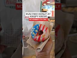 RUN! Don’t miss FREE donuts Krispy Kreme Doughnuts NO PURCHASE NECESSARY ‼️