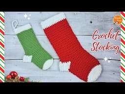 Classic Crochet Christmas Stocking pattern for Beginners | Quick & Easy Crochet Christmas Ornament