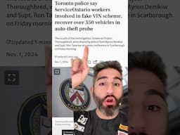 ServiceOntario workers involved in a FAKE VIN SCHEME 🤯 #fyp #viral #crime #canada