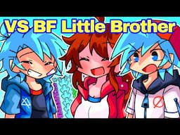 Friday Night Funkin' BF HAS A SECRET LITTLE BROTHER??!! | VS Little Bro + CUTSCENES (FNF Mod)