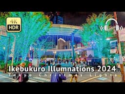 Tokyo Christmas Lights 2024：Ikebukuro Illuminations [4K/HDR/Binaural]