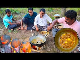 তেল ছাড়া দেশি মুরগির মাংস রান্না | Country chicken curry without oil | village cooking vlog