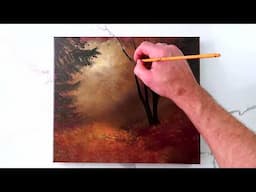 Autumn Glow: Paint a Magical Tree Path in Simple Steps | Acrylic Techniques for Beginners