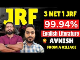 Qualified NET 3 Times And 1 JRF ! The Unbelievable Journey Of A Village Boy ! Ft. Avinish ! 99.94%