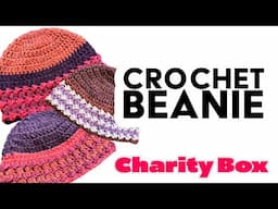 Crochet Bernat Adult Charity Box Beanie Pattern