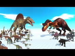 Spinosaurus VS Spinosaurus - ALL Dinosaurs FIGHT Spinosaurus Evolution