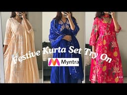 Myntra Festive Kurta Set Try on Haul | Diwali/Wedding season outfits | Myntra Finds