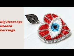 Big Heart Eye Beaded Earrings