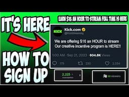 Kick Creator Program Is HERE! How To Get PAID To Stream In 2024