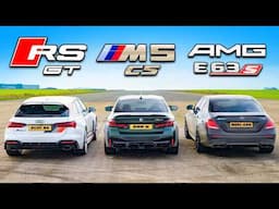 BMW M5 CS vs Audi RS6 GT vs AMG E63 S: ARRANCONES