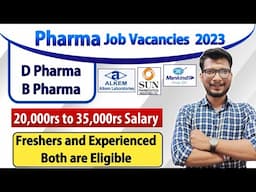 10+ D pharma vacancy 2023 | d pharma job scope | d pharma jobs | pharmacist jobs 2023 | Pharma jobs