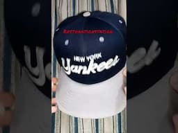 Yankees cap restoration before and after