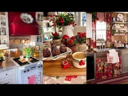 Vintage Red Kitchen Ideas for a Small Cottage Farmhouse