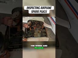 Checking Out The Right Engine Spark Plugs On Our Piper Comanche Twin! #airplane #engine #aviation