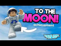 How To Complete To The Moon Achievement in Theme Park Tycoon 2! 🌙 (Trampoline)