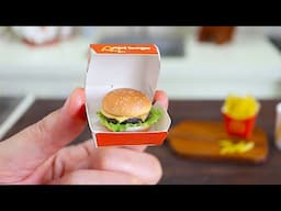 5 MINUTE DIY Miniature McDonalds Cheese Burger [ KITCHEN TOY SET ] #asmrvideo