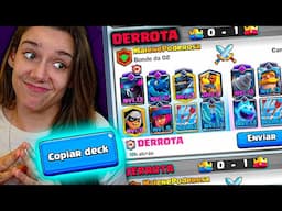 se eu PERDER eu COPIO o seu deck! - Clash Royale | De Noob a Pro