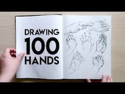 Sketchbook Tour | Drawing 100 HANDS 🙌🏼