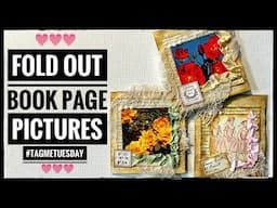 Junk Journal Ephemera - Book Page Pictures Fold Out #tagmetuesday