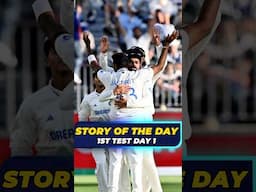 1st Test Day 1 wrapped in 60 seconds⏳ #ausvsind #cricket #bgt #shorts