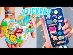 DIY how to make STICKERS at home! 4 EASY IDEAS | Create your own cute homemade stationery