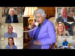 The Queen joins together with Charles, Kate, William and other members to speak to nurses