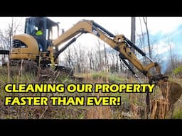 Land Clearing with CAT 304 Excavator