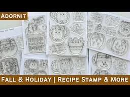 New Dianna Marcum Stamps for Fall & the Holidays at Adornit | Recipe Stamps & More!