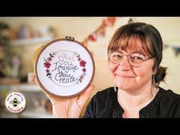 FREE DESIGN! Easy floral wreath hand embroidery project for beginners