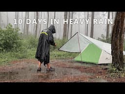 SOLO CAMPING IN POURING RAIN - RELAXING RAIN SOUNDS IN THE TENT ASMR