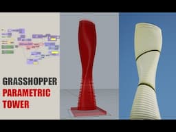 Grasshopper Parametric Tower | Dynamic Rotating tower Rhino Grasshopper #grasshopper #architecture