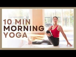 10 min Morning Yoga - Gentle Beginner Yoga (NO PROPS)