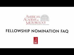 Top 10 Questions About Becoming a Fellow in the American Academy of Microbiology