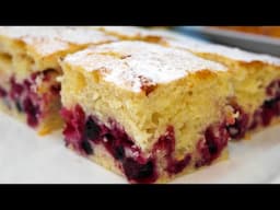 Alles gemischt und ab in den Ofen! Der zarteste Kuchen in 20 Minuten! | Beeren kuchen