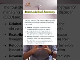 Brain Lock book summary in one minute #ocd  #ocdrecovery  #anxiety #depression #mentalhealth