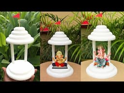 ganpati decoration with thermocol | handicraft | thermocol craft ideas  | ganpati deoration