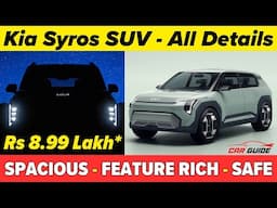 2024 Kia Syros SUV to Launch Soon - Tata Curvv Rival 🔥 Mini Scoprio N 🔥