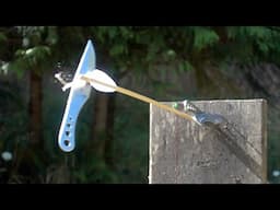 Knife Throwing Machine Part 2 - Accuracy Testing Trick Shots