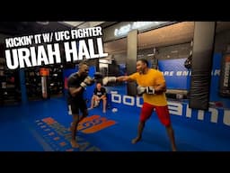 "Kickin It" with Ex UFC Champion Uriah Hall - Michael Jai White and Uriah Hall Sparring