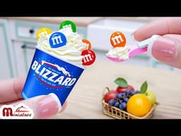 So Satisfying Miniature Blizzard M&M Vs Cherry Choco Recipe | ASMR Cooking Mini Food