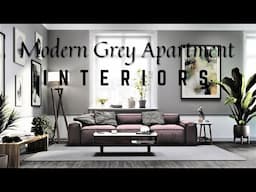 Modern Grey Apartment Interior, Living Room Decorating Ideas