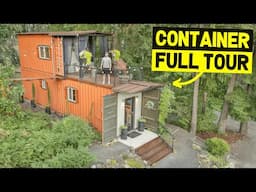 2-STORY SHIPPING CONTAINER HOME On Sustainable Homestead! (Full Tour)