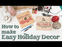 Easy Holiday Crafts - Step by Step Tutorial  |  Easy Wood Burning Projects