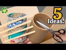 Transforming Cardboard Rolls & Fabric #6: 5 Genius Recycling Ideas 😱♻️ I Make Many and Sell Them All