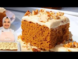 The BEST ever PUMPKIN SHEET CAKE with cinnamon cream cheese frosting