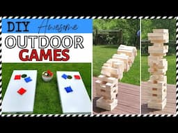 🔴DIY CORNHOLE & GIANT TUMBLING TOWER BLOCK GAME for FUN Outdoor Parties, Graduations & Weddings