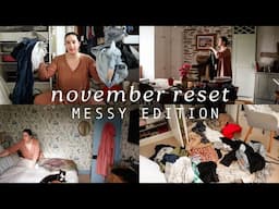 NOVEMBER RESET | Clean my messy house with me + my meal plan method